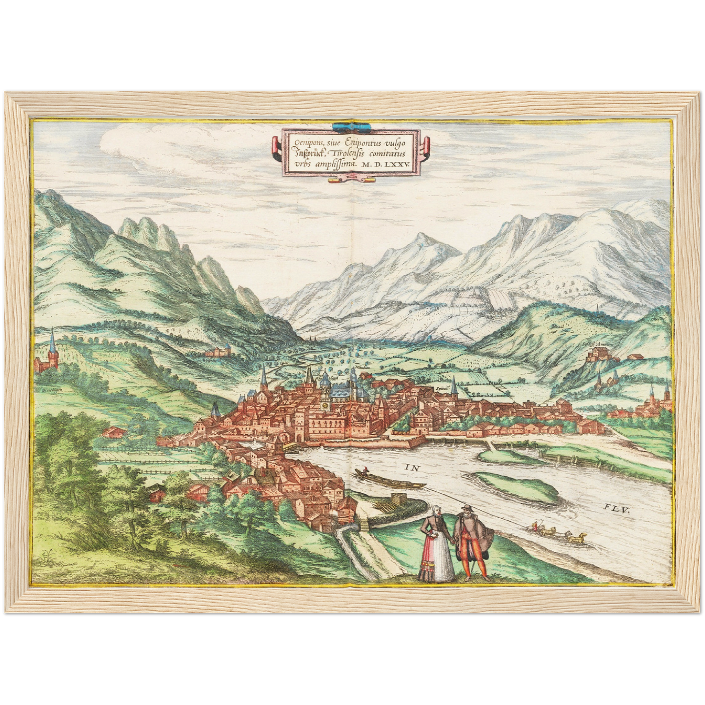 Historical city map  Test product horizontal 3 sizes