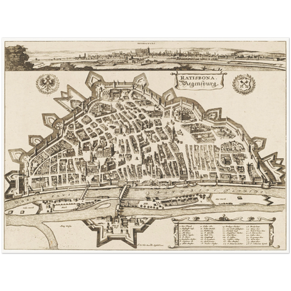 Historical city map  Test product horizontal 3 sizes