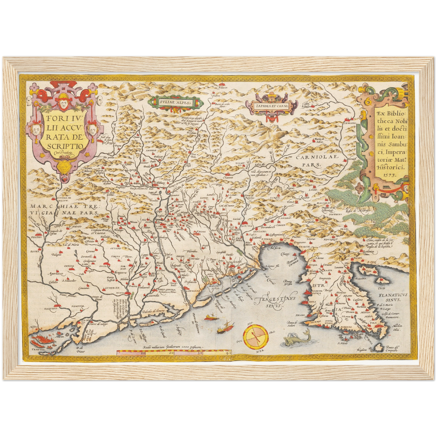 Historical city map  Test product horizontal 3 sizes