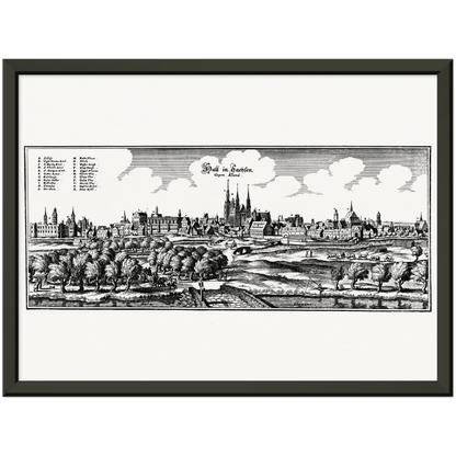Historical city map  Test product horizontal 3 sizes