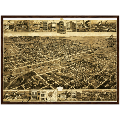 Historical city map  Test product horizontal 3 sizes