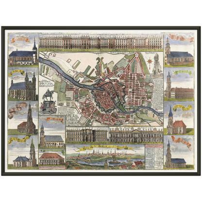 Historical city map  Test product horizontal 3 sizes