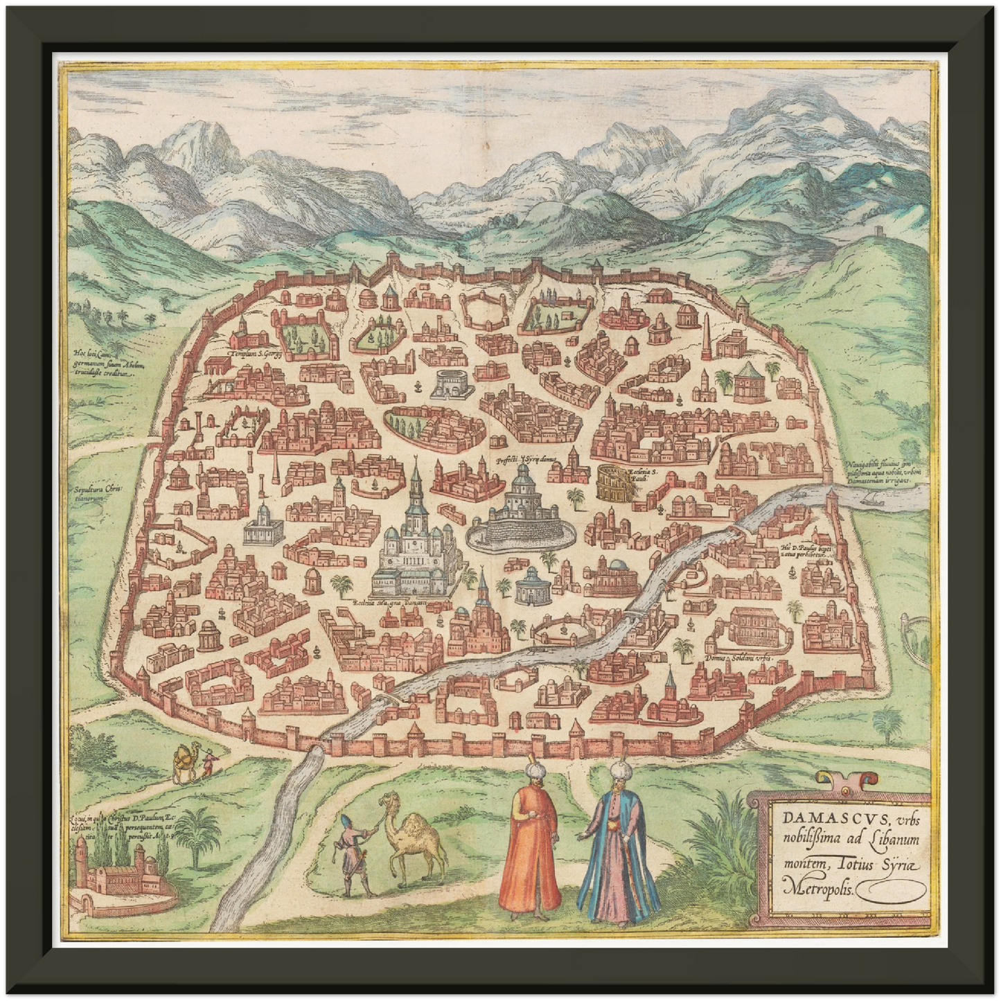 Historical city map  Test product horizontal 3 sizes