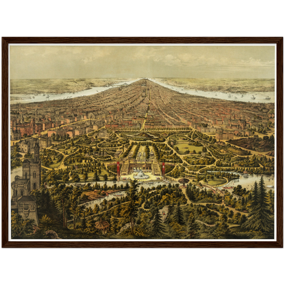 Historical city map  Test product horizontal 3 sizes