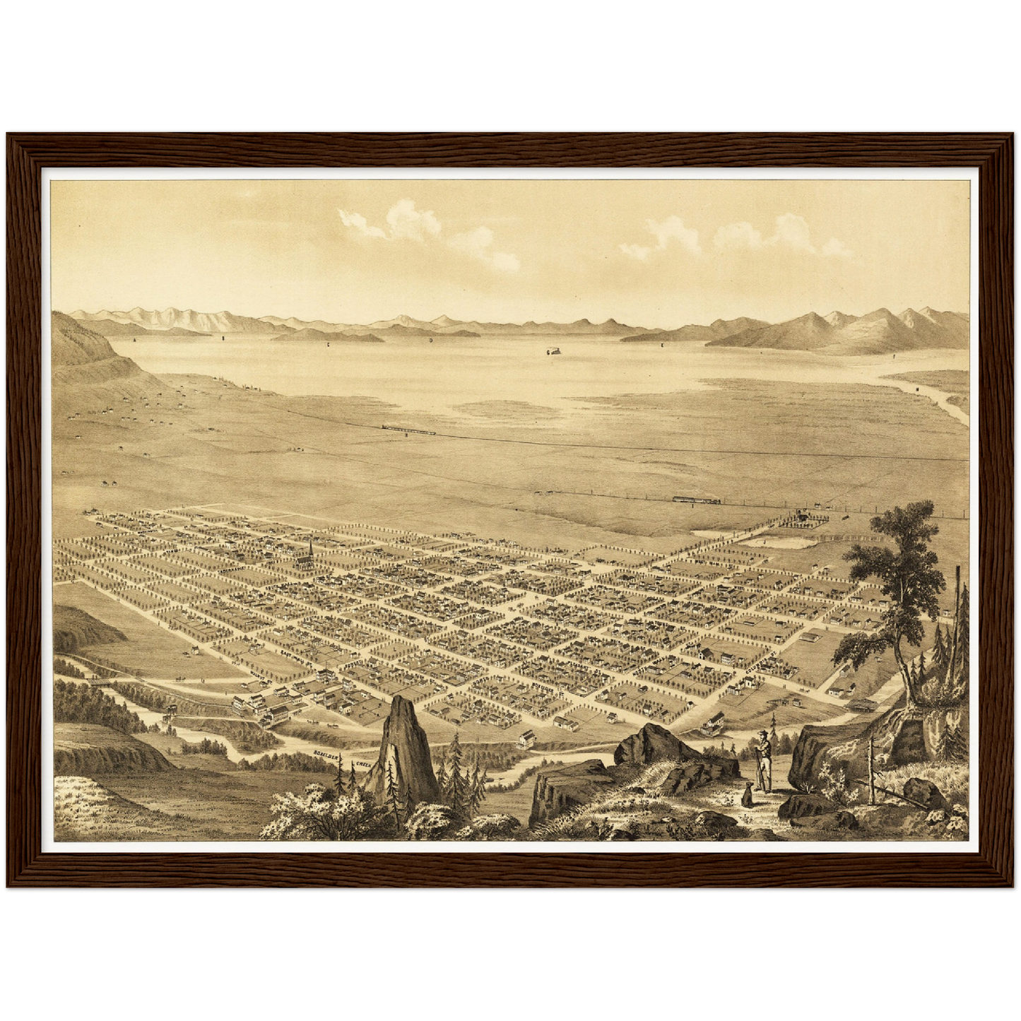 Historical city map  Test product horizontal 3 sizes