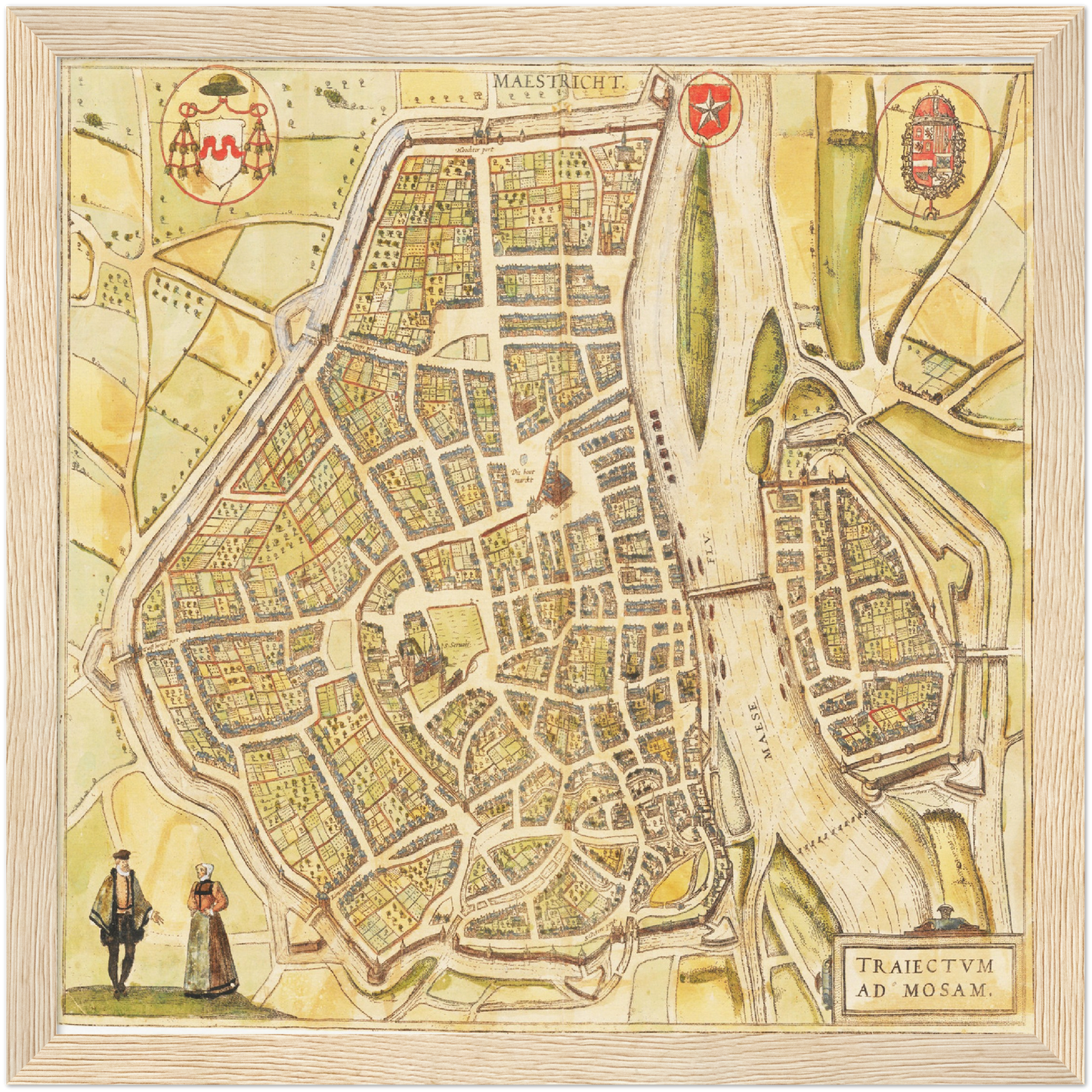 Historical city map  Test product horizontal 3 sizes