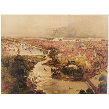 Historical city map  Test product horizontal 3 sizes