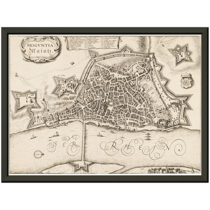 Historischer Stadtplan Mainz um 1670