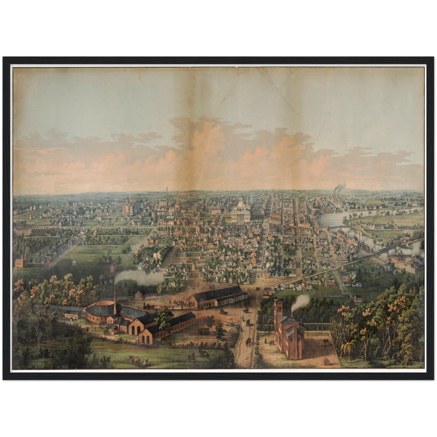 Historical city map  Test product horizontal 3 sizes
