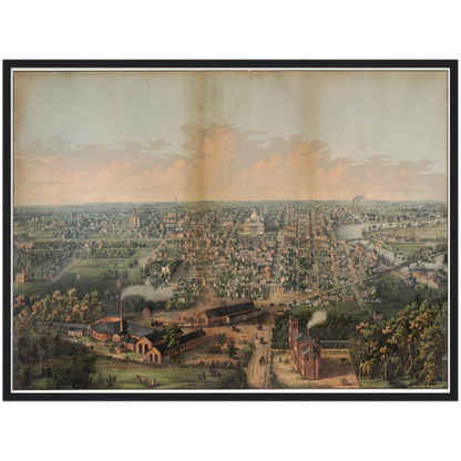 Historical city map  Test product horizontal 3 sizes