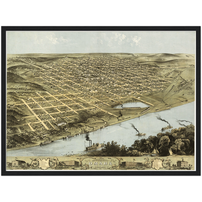 Historical city map  Test product horizontal 3 sizes