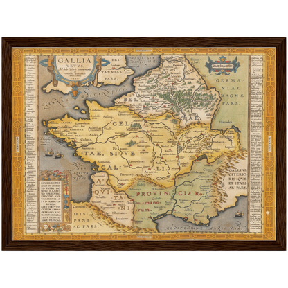 Historische Landkarte Historisches Gallien um 1609