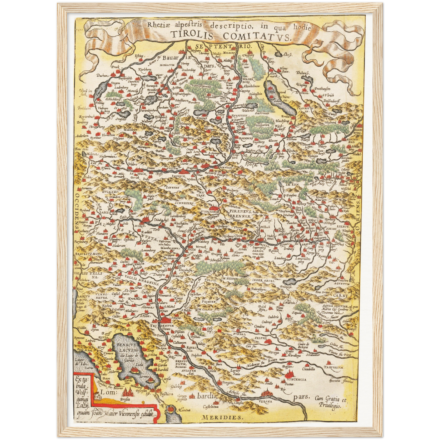 Historical city map  Test product horizontal 3 sizes