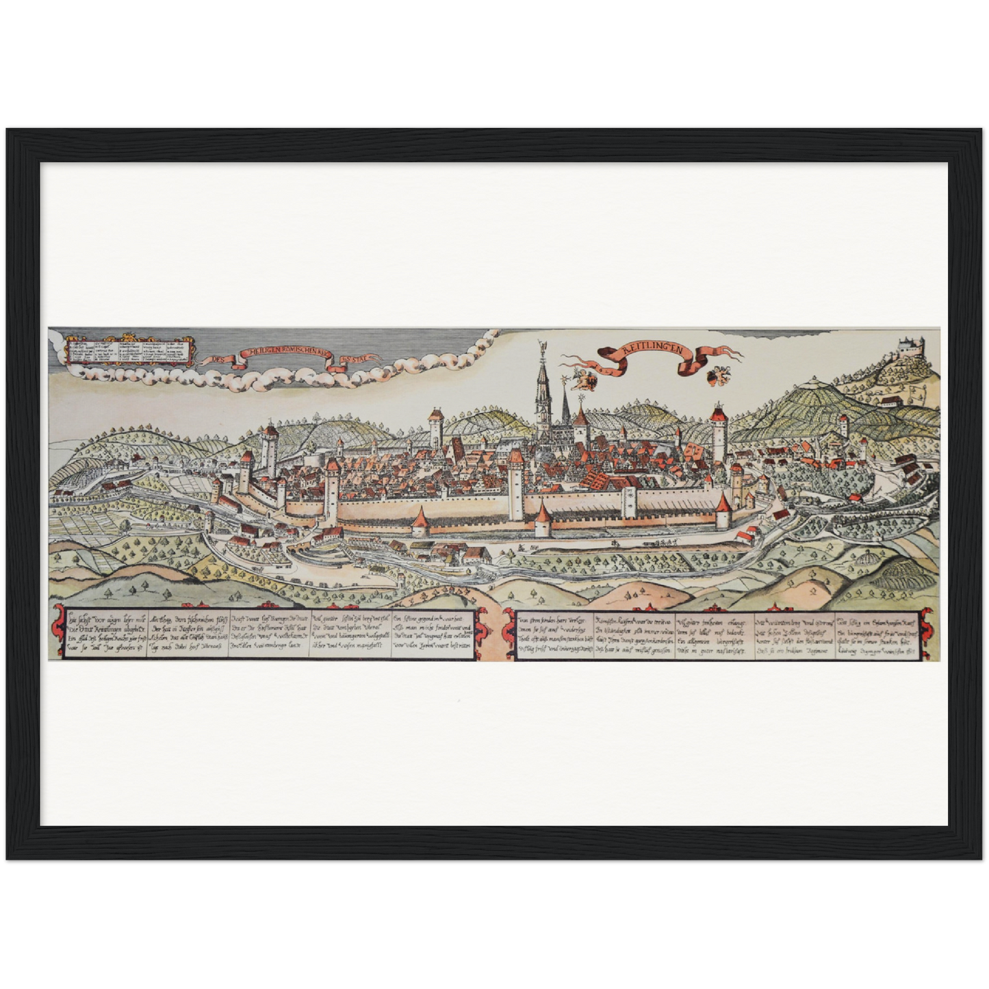 Historical city map  Test product horizontal 3 sizes