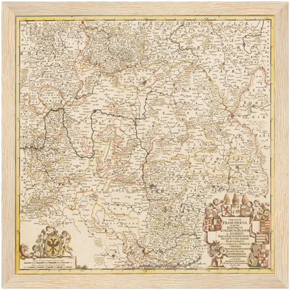 Historische Landkarte Franken um 1698