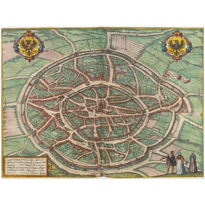 Historical city map  Test product horizontal 3 sizes