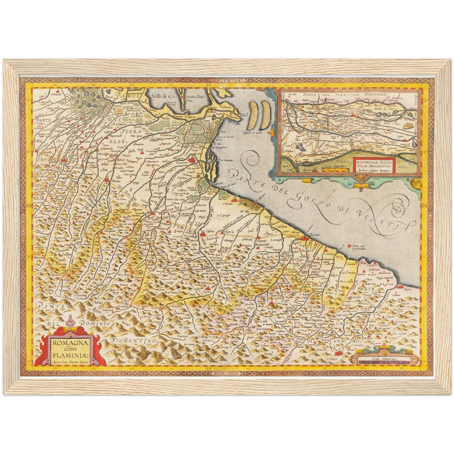Historische Landkarte Emilia-Romagna um 1609
