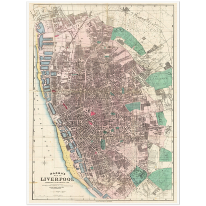 Historical city map  Test product horizontal 3 sizes