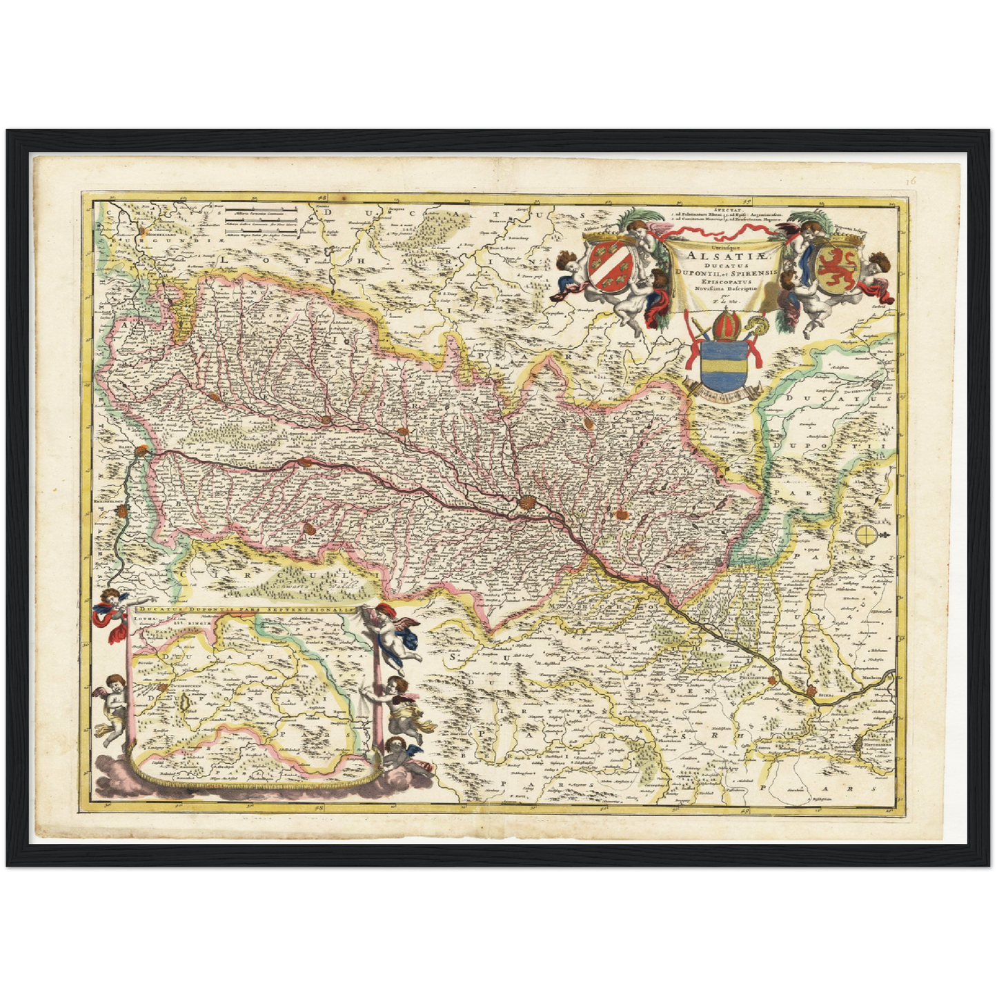 Historische Landkarte Baden um 1680