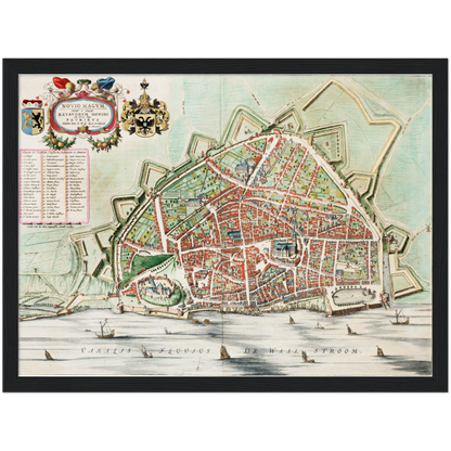 Historischer Stadtplan Nijmegen um 1649