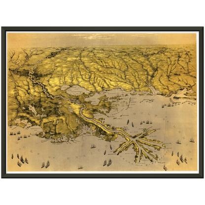 Historical city map  Test product horizontal 3 sizes