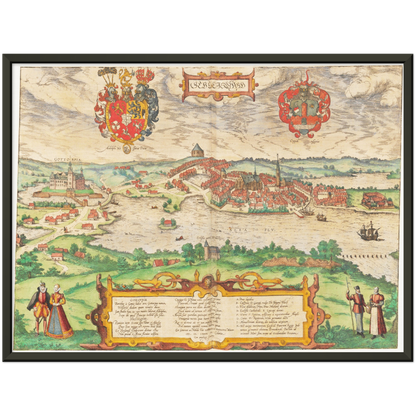 Historical city map  Test product horizontal 3 sizes