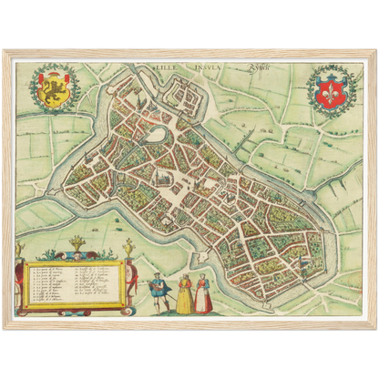 Historical city map  Test product horizontal 3 sizes