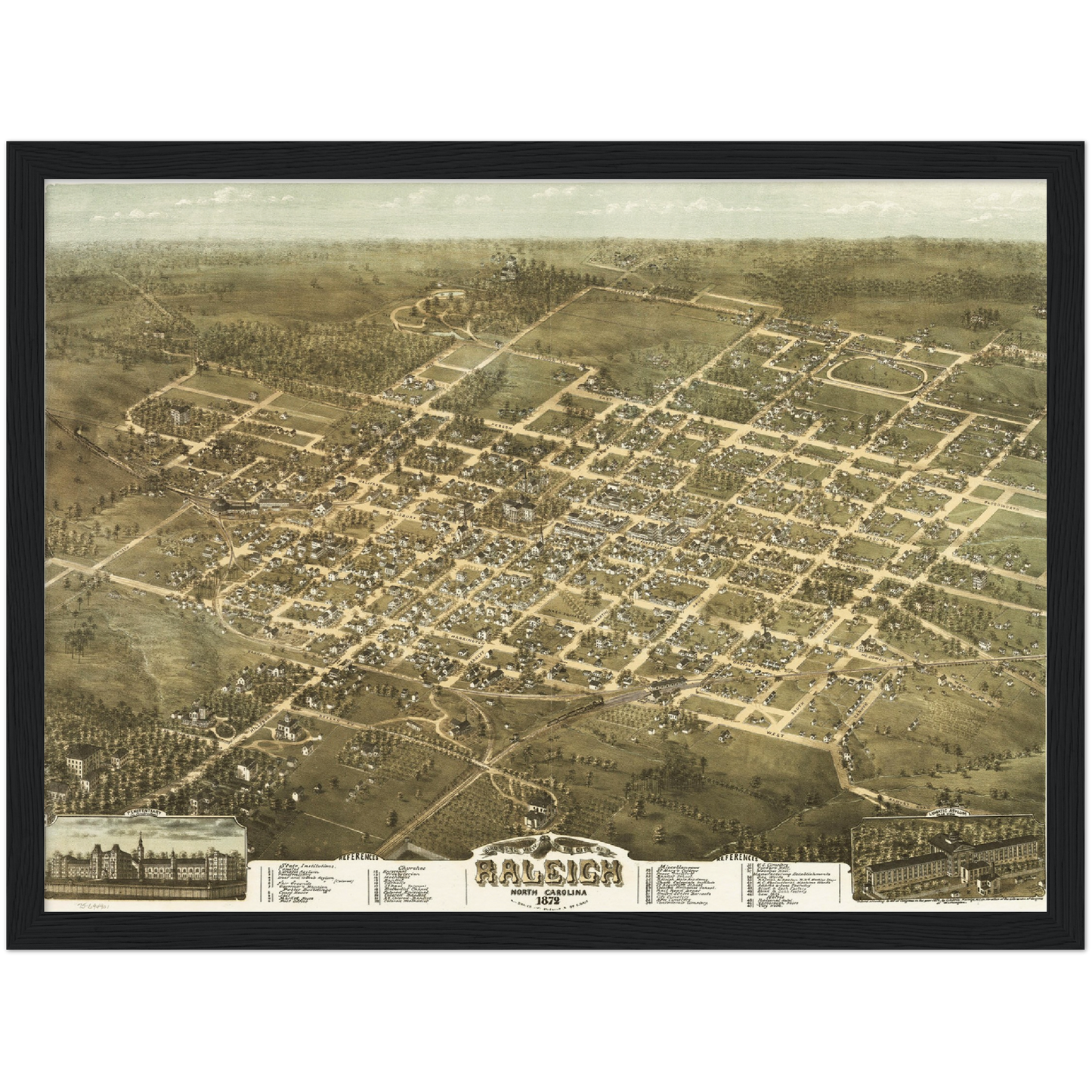 Historical city map  Test product horizontal 3 sizes
