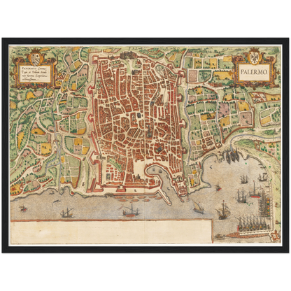 Historischer Stadtplan Palermo um 1592