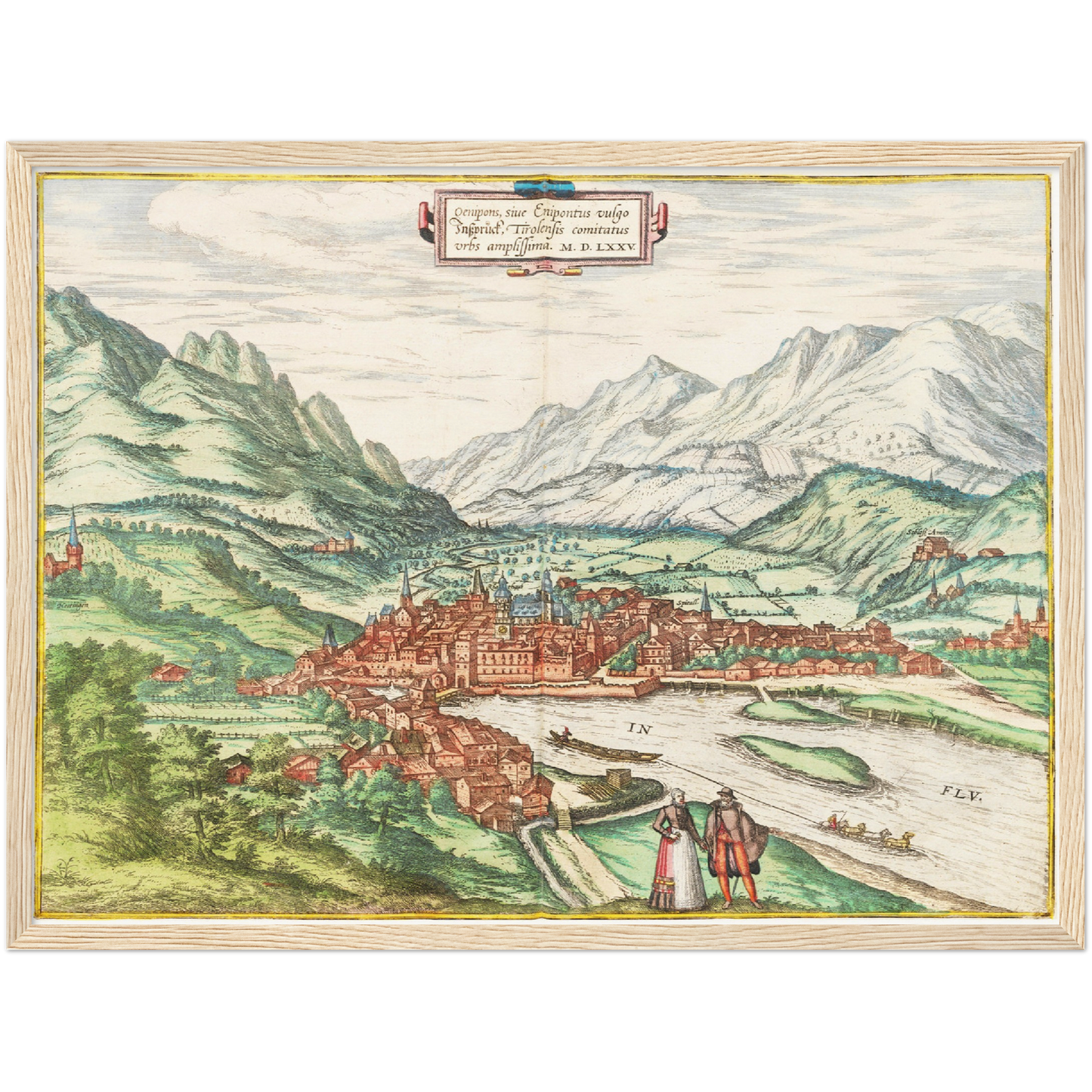 Historical city map  Test product horizontal 3 sizes