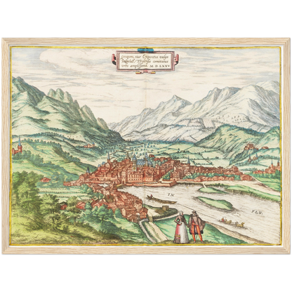 Historical city map  Test product horizontal 3 sizes