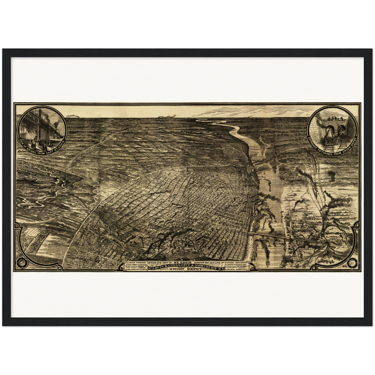 Historical city map  Test product horizontal 3 sizes