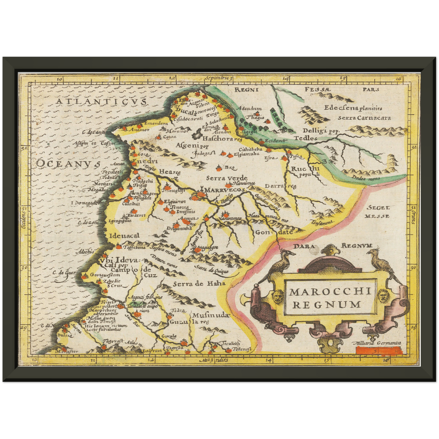 Historische Landkarte Marrakesch um 1609
