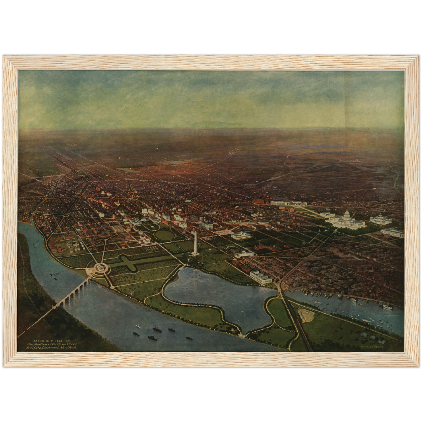 Historical city map  Test product horizontal 3 sizes