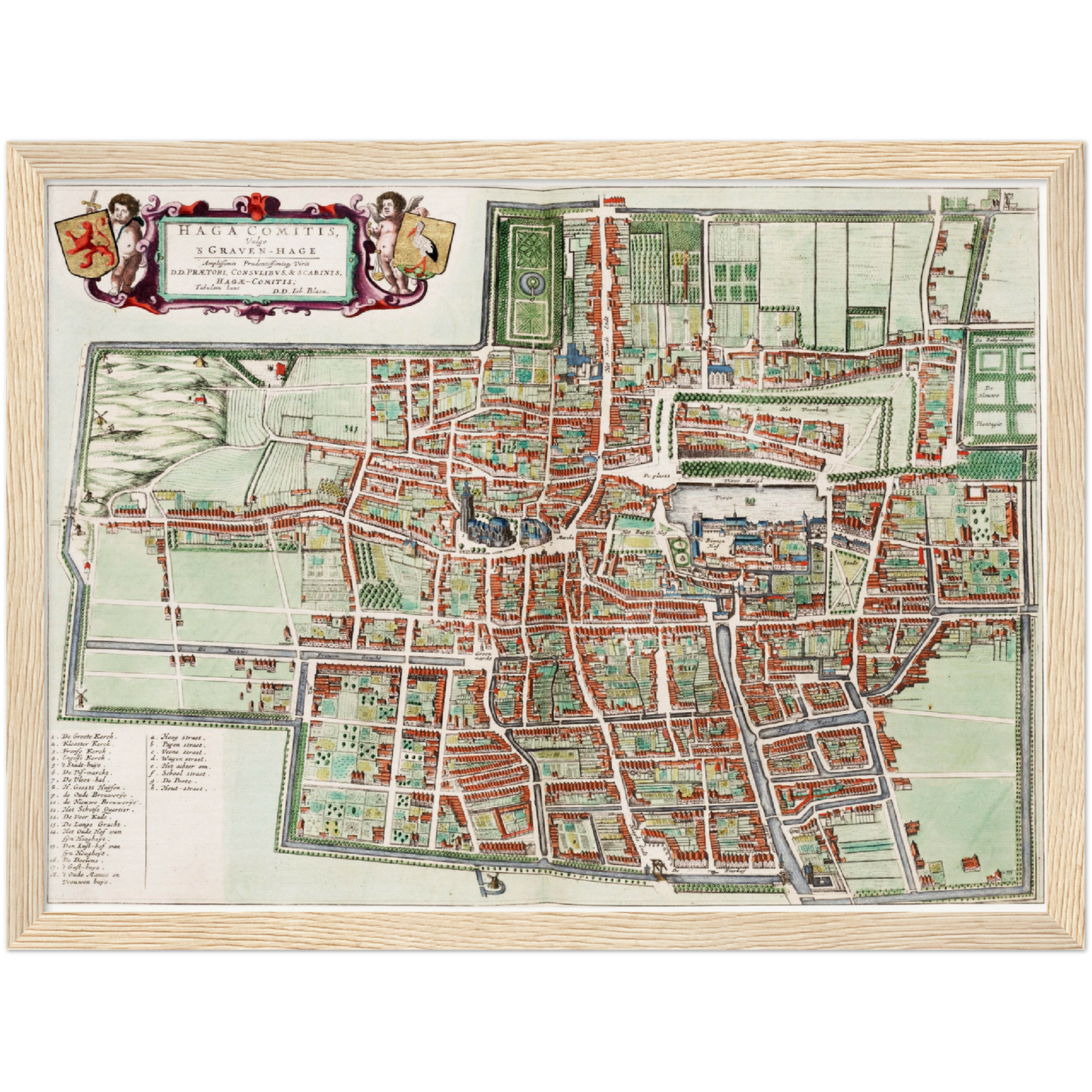 Historical city map  Test product horizontal 3 sizes