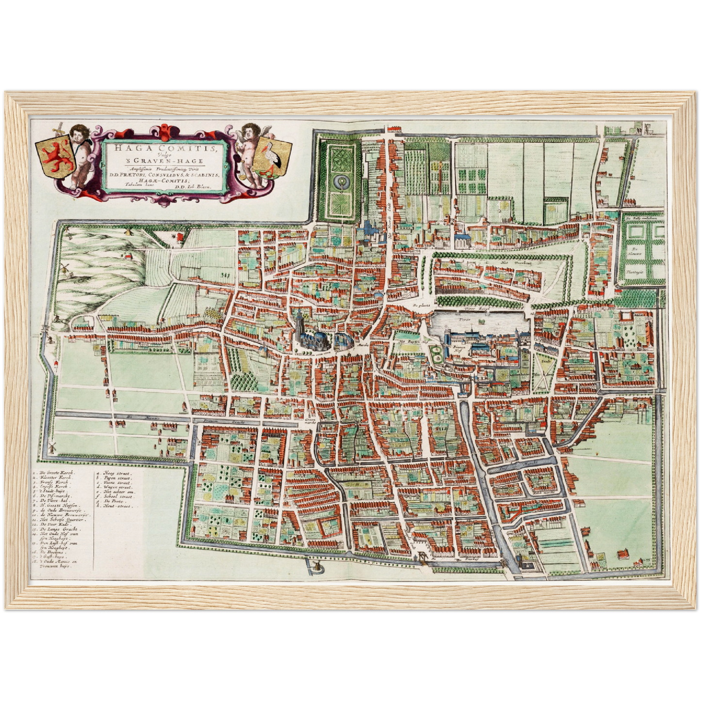 Historischer Stadtplan Den Haag um 1649