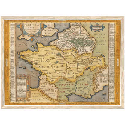 Historische Landkarte Historisches Gallien um 1609