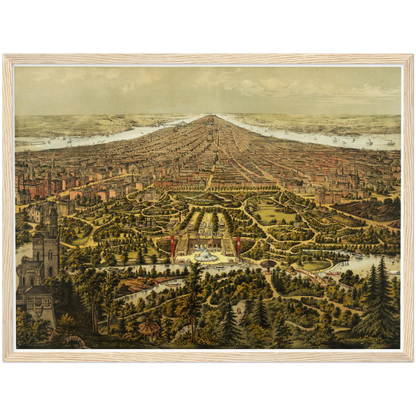 Historical city map  Test product horizontal 3 sizes