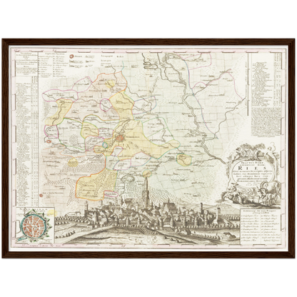 Historical city map  Test product horizontal 3 sizes