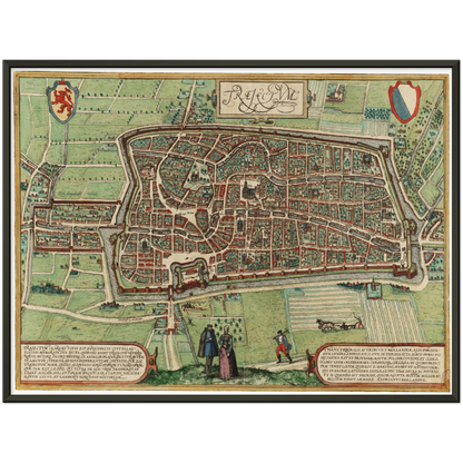 Historical city map  Test product horizontal 3 sizes