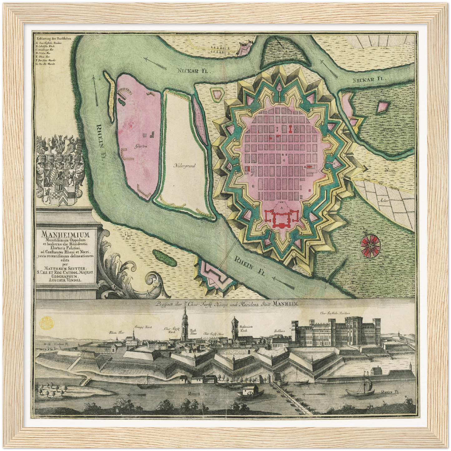 Historical city map  Test product horizontal 3 sizes