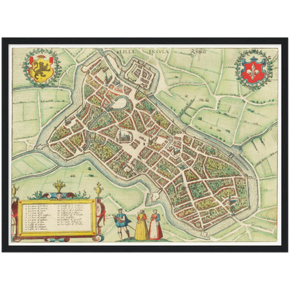 Historical city map  Test product horizontal 3 sizes