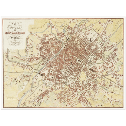 Historical city map  Test product horizontal 3 sizes