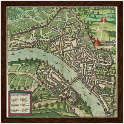 Historical city map  Test product horizontal 3 sizes