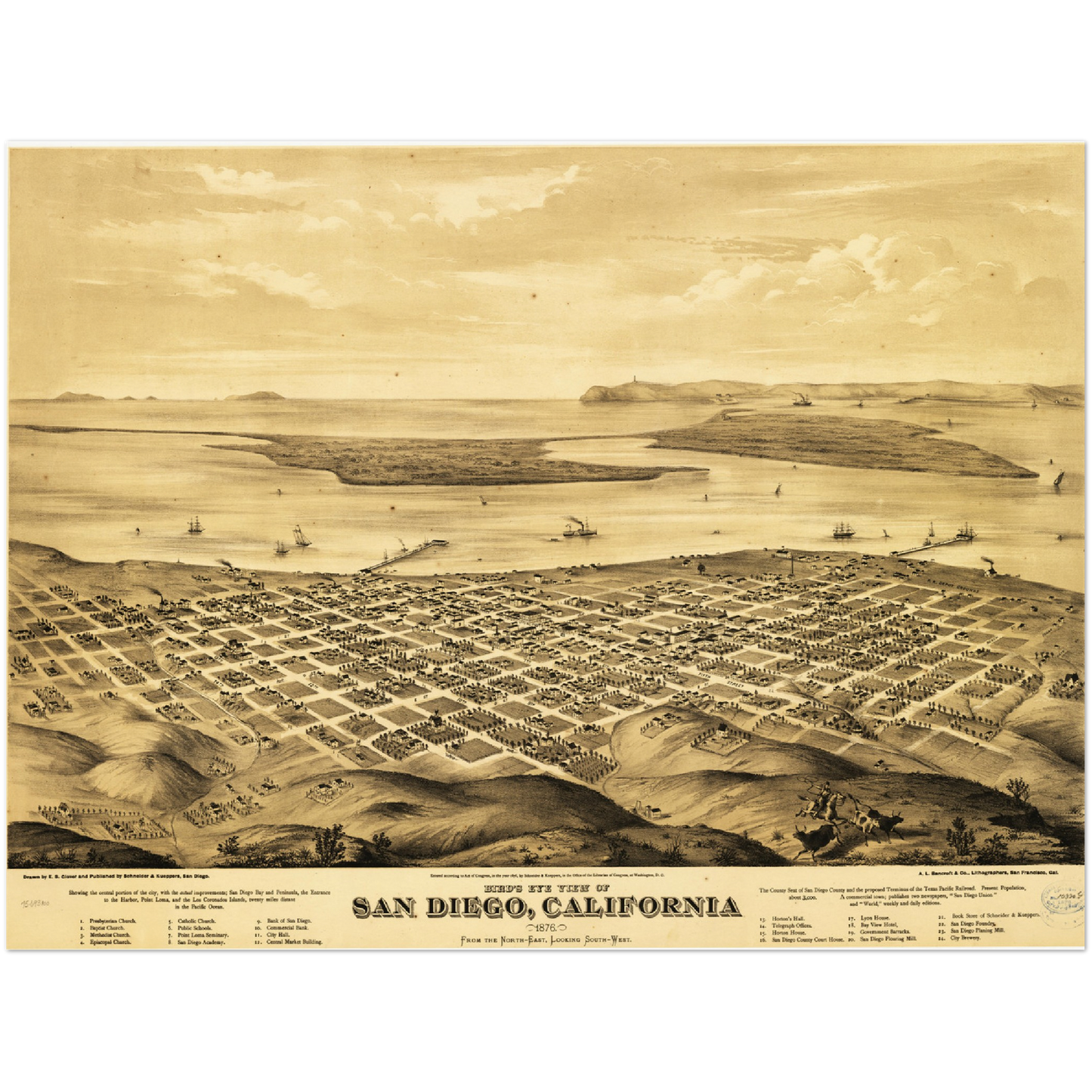 Historical city map  Test product horizontal 3 sizes