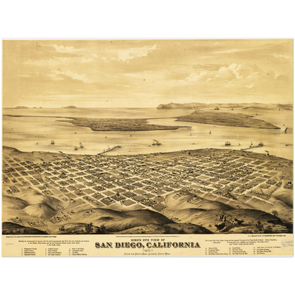 Historical city map  Test product horizontal 3 sizes