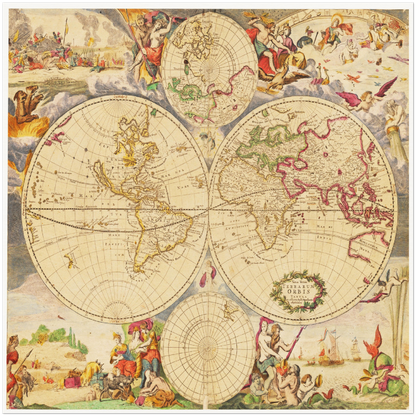 Historical city map  Test product horizontal 3 sizes