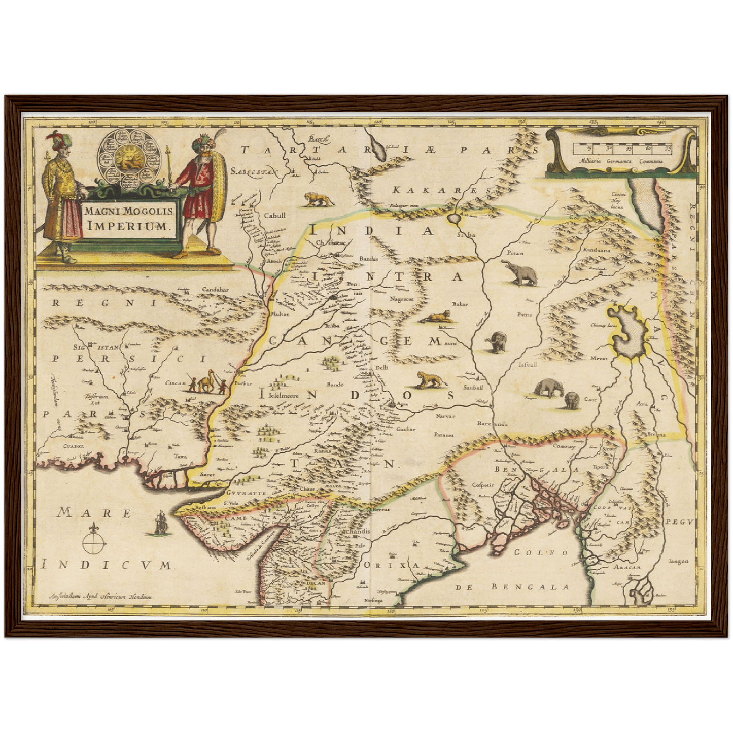 Historische Landkarte Mongolisches Imperium um 1638