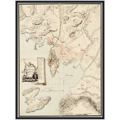 Historical city map  Test product horizontal 3 sizes