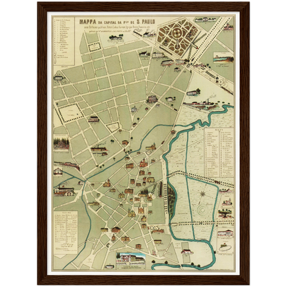 Historical city map  Test product horizontal 3 sizes